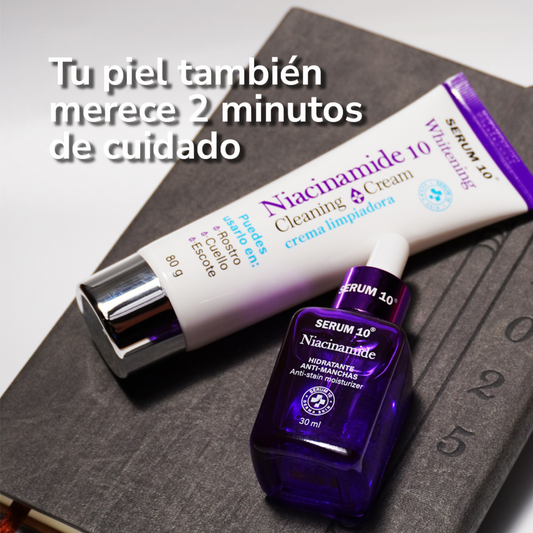 Despídete de una Piel Apagada - Sérum 10 Niacinamida + Crema GRATIS